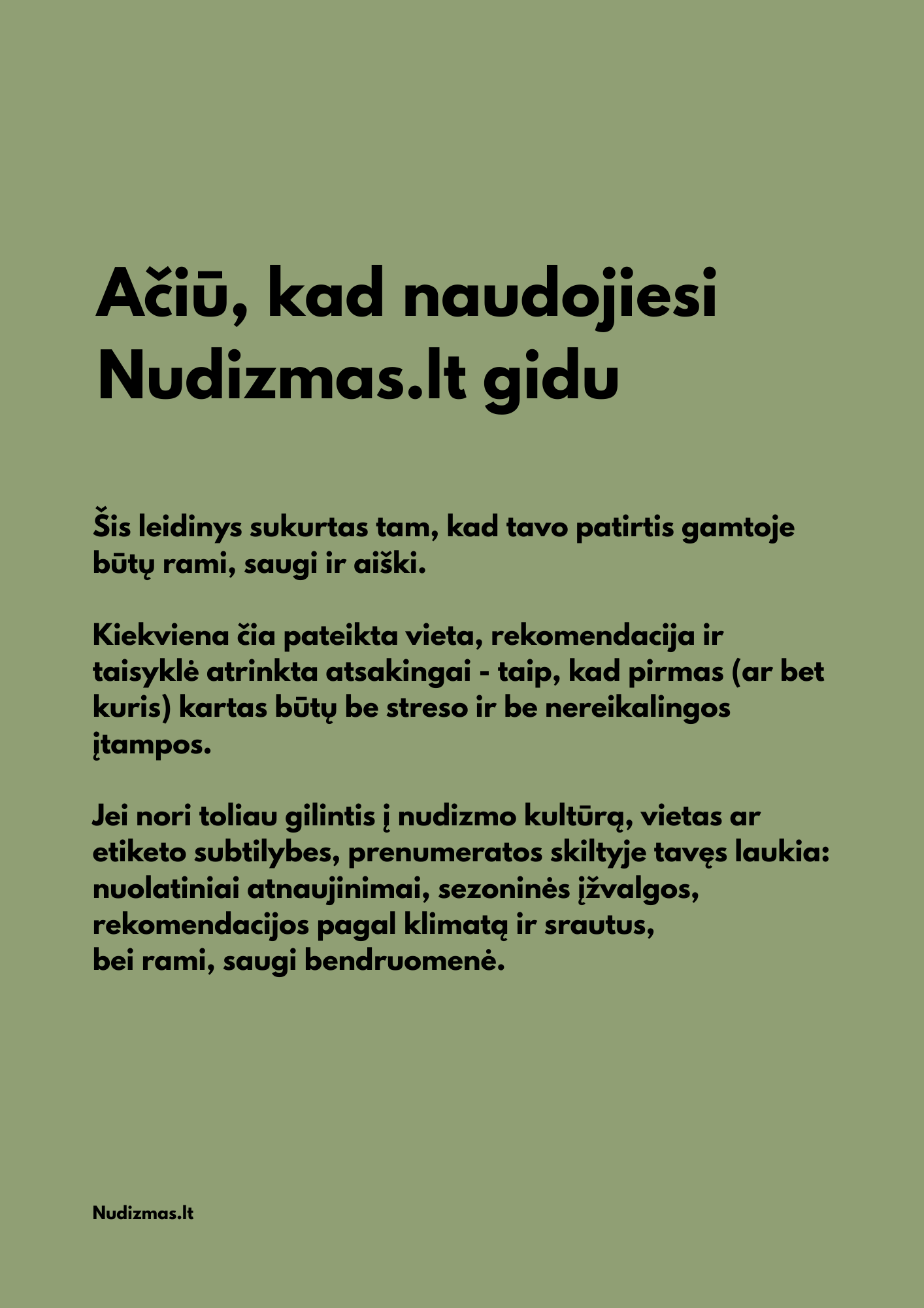 Lietuvos nudistų vietos 2025 - oficialios ir neoficialios zonos